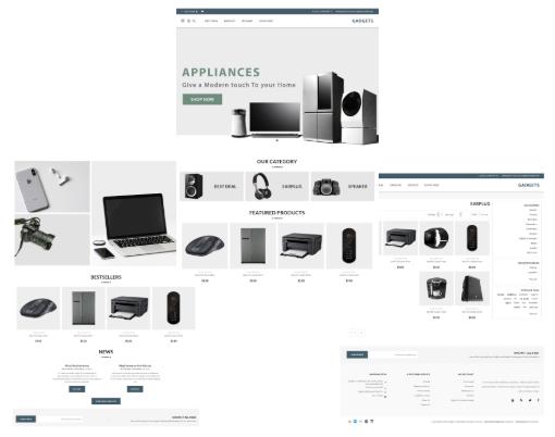 قالب فروشگاهی Gadgets ناپ‌کامرس - نمونه