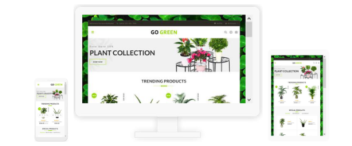 قالب فروشگاهی Go Green Plants ناپ‌کامرس - پاسخگرا